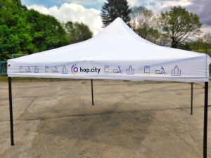 Nůžkovy stan 3x4,5 s potiskem